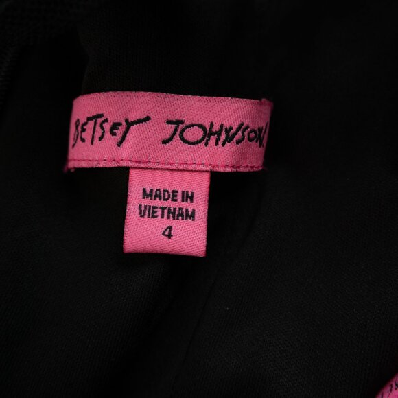 Betsey Johnson Black Dress with White Floral Pattern - Picture 9 of 10